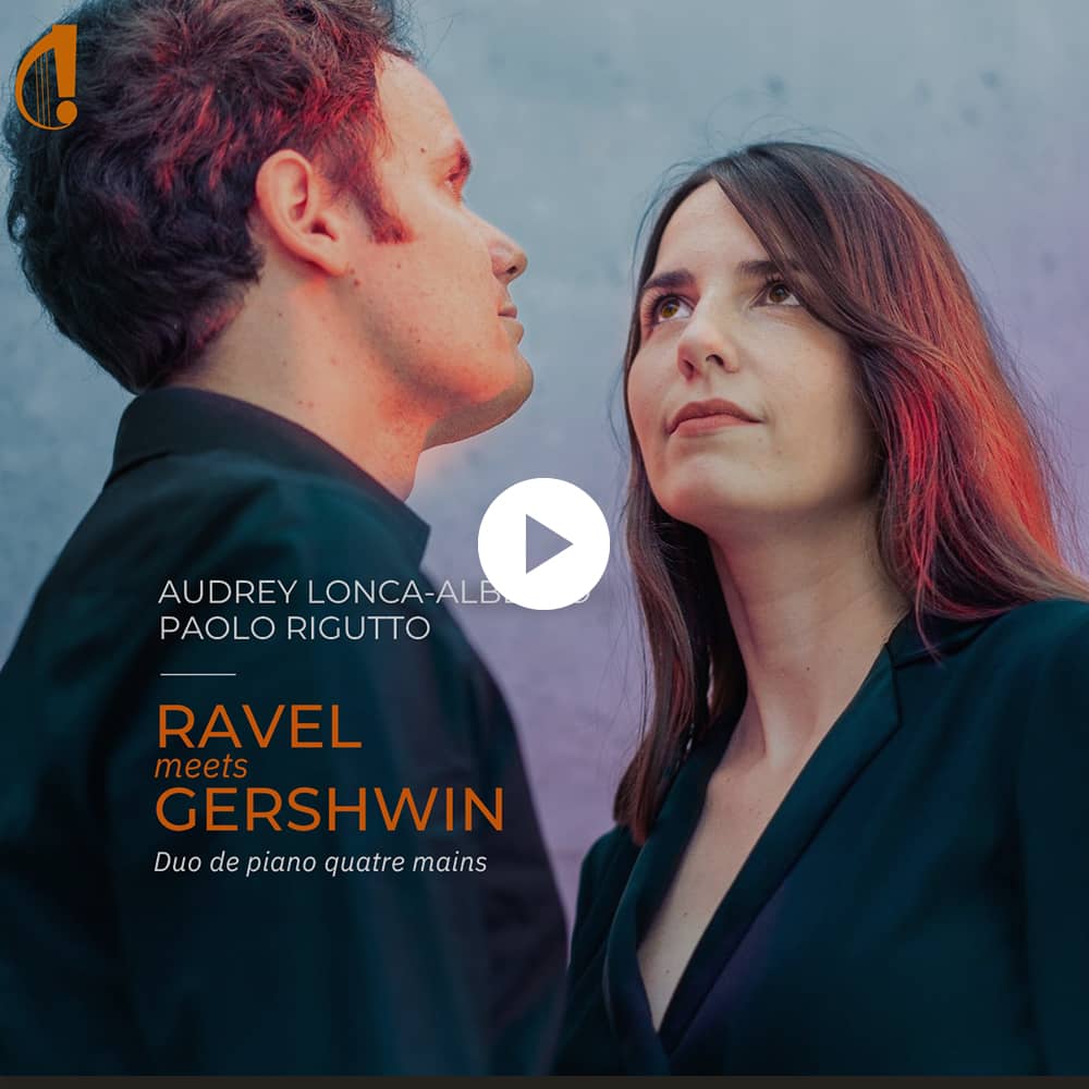 Pochette de l'album ravel meets Gershwin par Audrey Lonca-Alberto et Paolo Rigutto